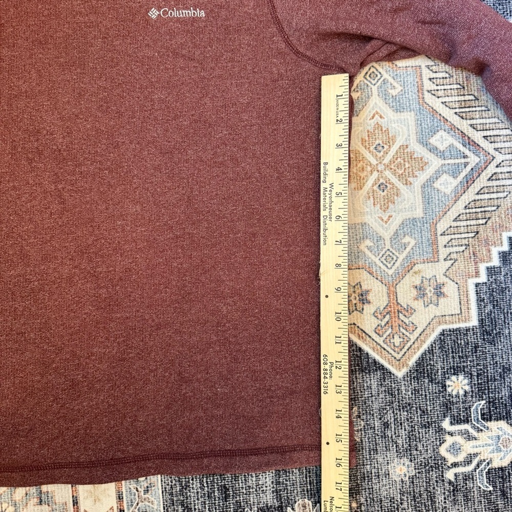 Columbia Men's Pullover Crewneck Maroon Long Sleeve Sweatshirt Size Medium - Picture 7 of 8